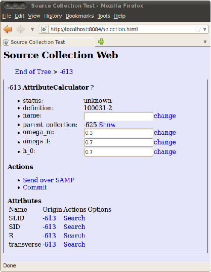 SAMP application to view and modify details of Process Targets.